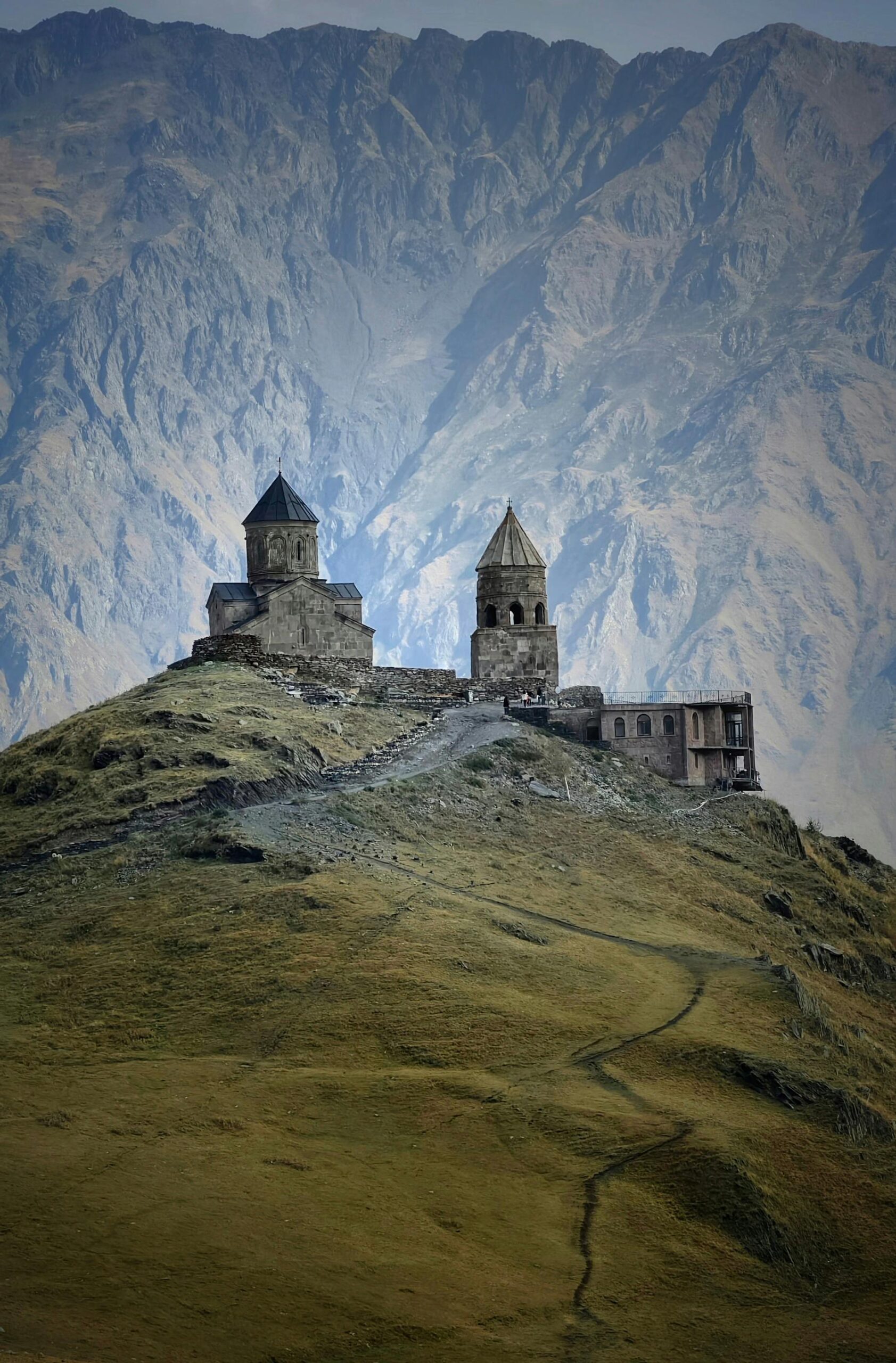 Gergeti Trinity Church in Kazbegi, Georgia - iconic travel destination